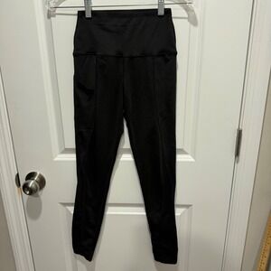 Sports Wear‎ Womens Leggings Side Pocket Black Size XS